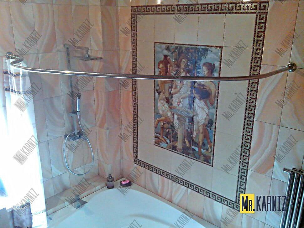 Карниз для ванны 1 MarKa Catania 150х105 Усиленный 25 мм MrKARNIZ фото 13