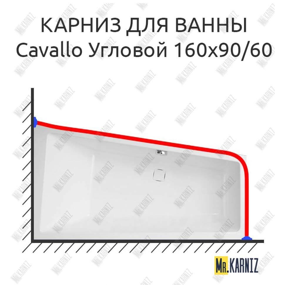 Карниз для ванны Vagnerplast Cavallo Угловой 160х90/60 Усиленный 20 мм MrKARNIZ Карниз для ванны Vagnerplast Cavallo Угловой 160х90/60 Усиленный 20 мм MrKARNIZ