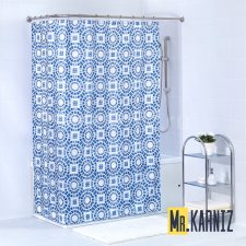 Штора для ванной Circle Blue