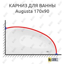 Карниз для ванны Aquanet Augusta 170х90 Усиленный 20 мм MrKARNIZ