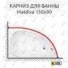 Карниз для ванны Aquanet Maldiva 150х90 Усиленный 20 мм MrKARNIZ фото 1