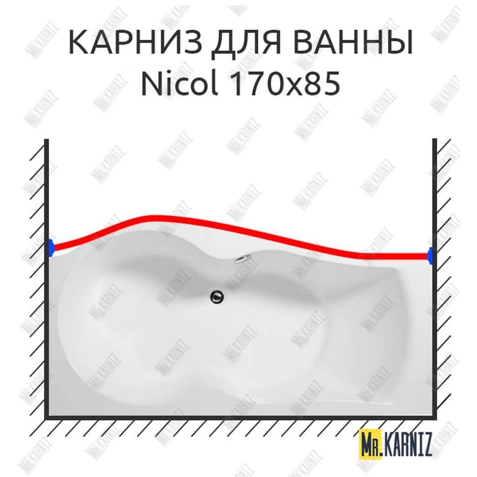 Карниз для ванны Aquanet Nicol Передний борт 170х85 Усиленный 20 мм MrKARNIZ Карниз для ванны Aquanet Nicol Передний борт 170х85 Усиленный 20 мм MrKARNIZ