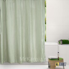 Штора для ванной Двухслойная Органза зеленая