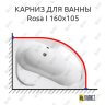 Карниз для ванны Ravak Rosa I 160х105 Усиленный 25 мм MrKARNIZ фото 1