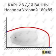 Карниз для ванны Radomir Неаполи Угловой 180х85 Усиленный 20 мм MrKARNIZ